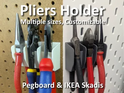 Pliers Holder for Pegboard & Skadis, Customizable