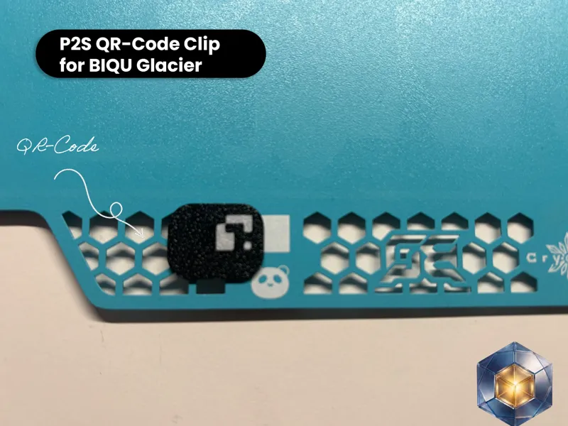 P2S QR Code Clip for BIQU Glacier Plate 