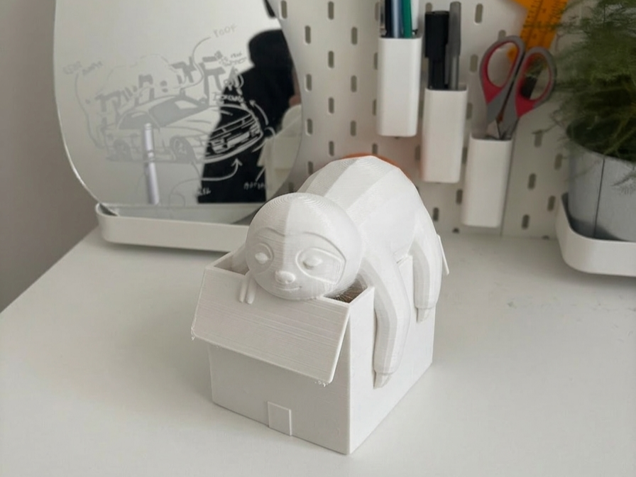 Lazy Sloth Box | Chill Vibes Desk Storage