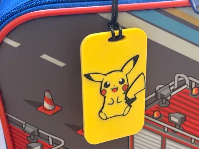 Pikachu Luggage Tag