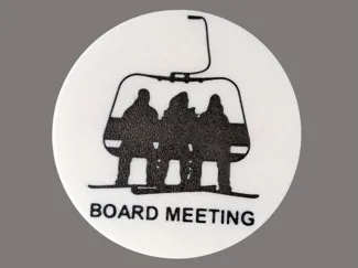 Snowboard Board Meeting Coaster