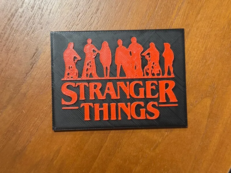 stranger things - title with characters