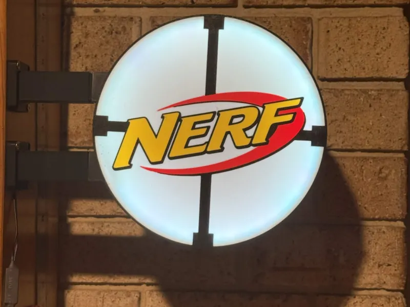 Nerf - 2 Sided Lightbox sign