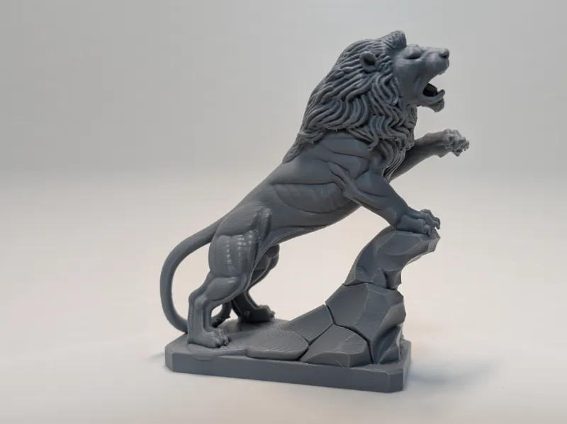 Dominant lion statue