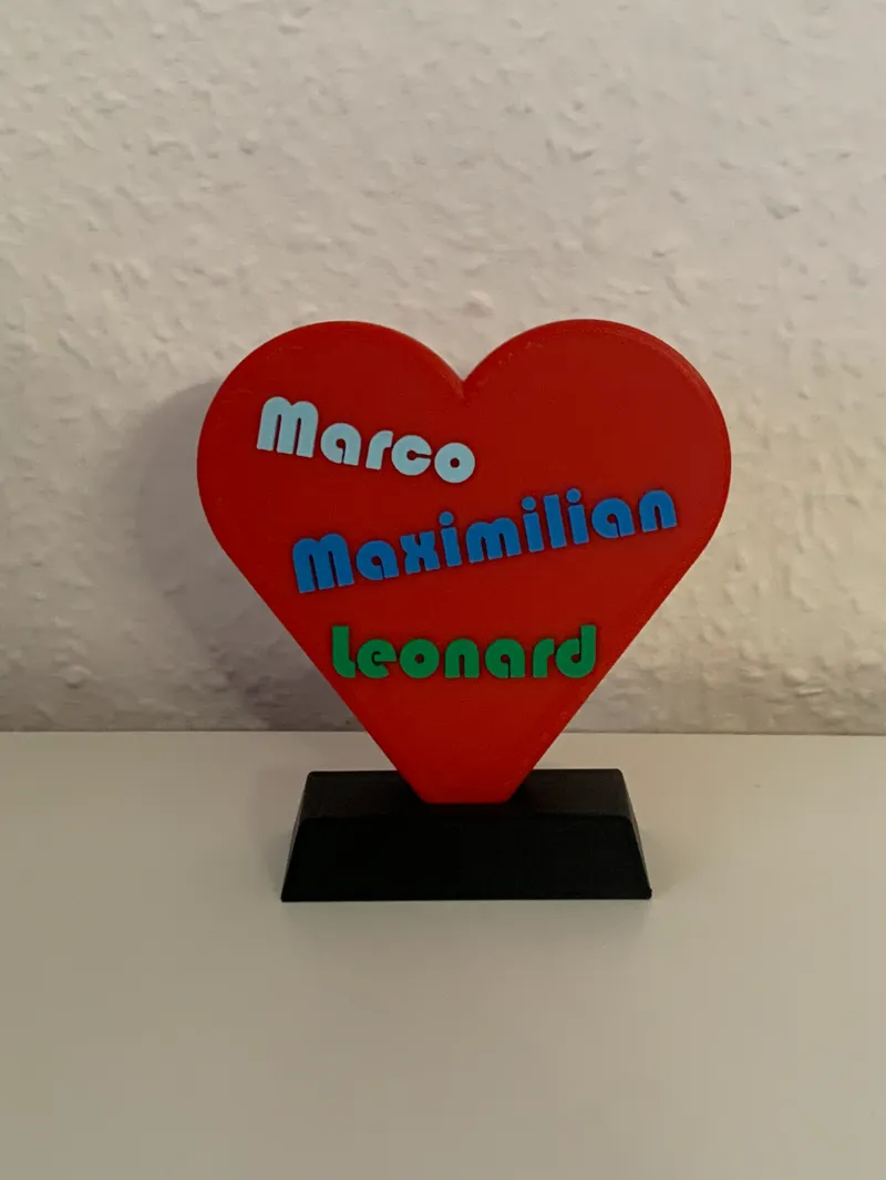 einfaches Herz mit Ständer