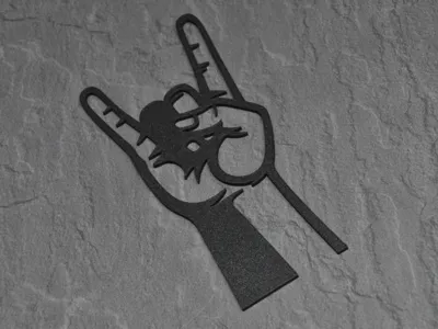 Hand - Rock - Wall Art