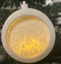 Ornement de Noël lithophane à bougie chauffe-plat — photo 2
