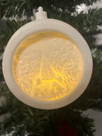 Ornement de Noël lithophane à bougie chauffe-plat — photo 3