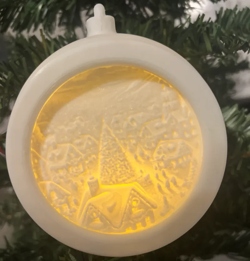 Christmas Ornament Tealight Lithophane