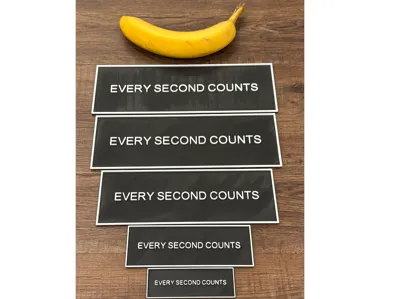Every Second Counts Sign - Multicolor + Multisize
