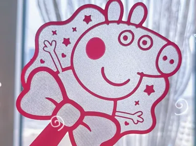 Peppa Pig kids' portable mini fan and coloring charm, quick print