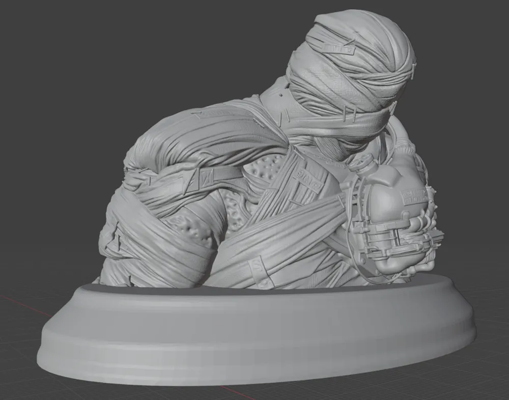 Resident Evil 3 Nemesis Bust 2 Part Model Base - Free 3D Print Model ...