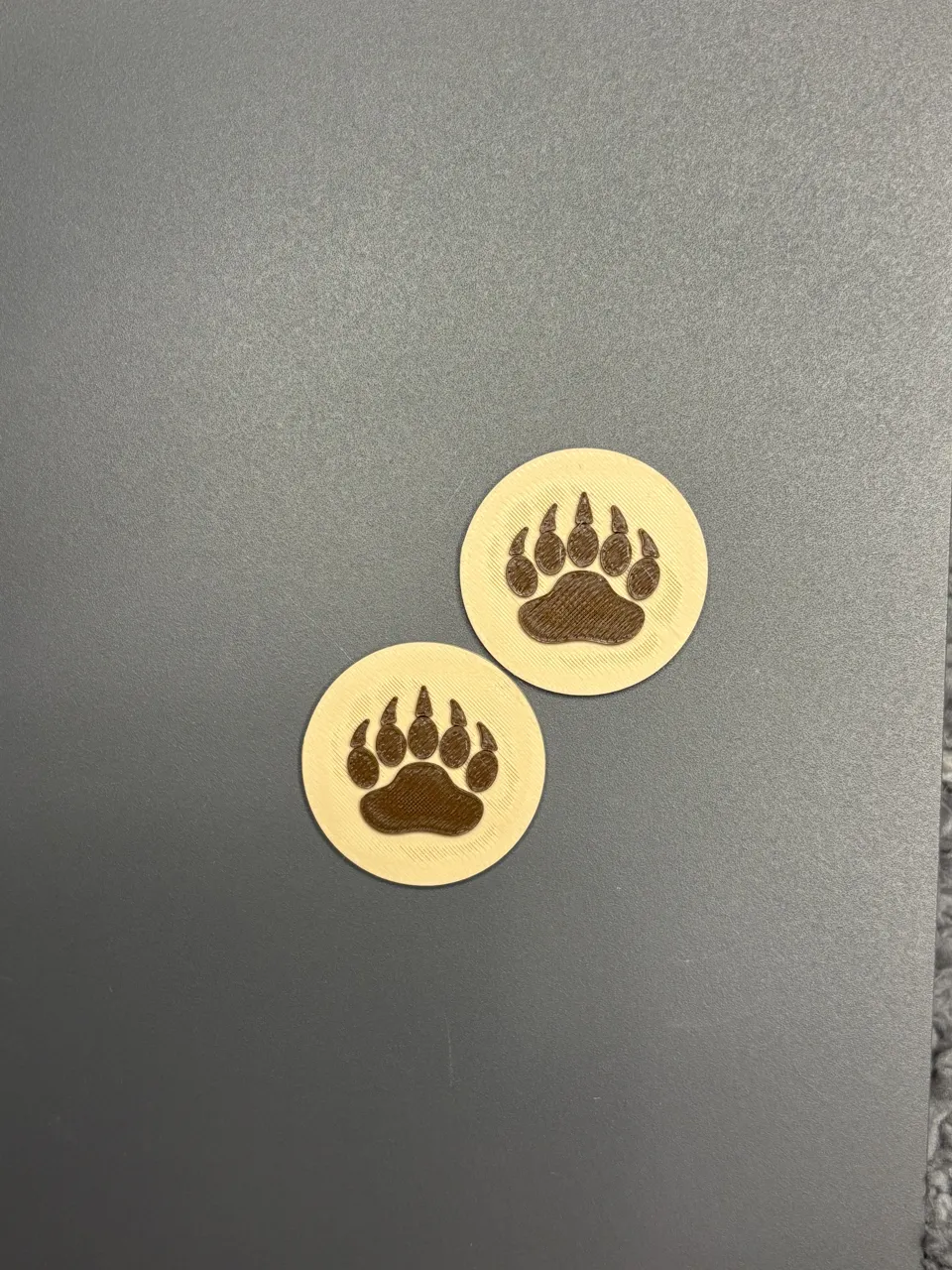 Earring Cabochon - Bear Paw Print view 3