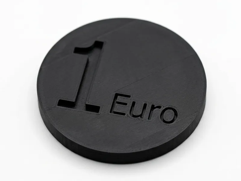 Exakt 1 Euro Münzengröße Einkaufschip / Spintchip