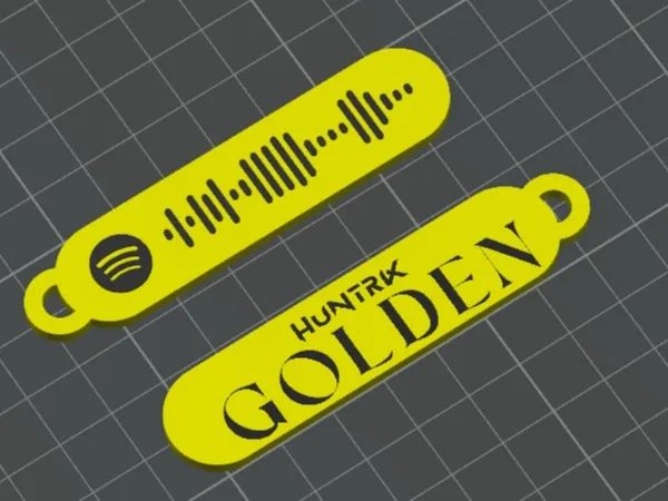Llavero huntrix-dorada-spotify