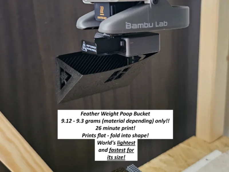 9.16grams ! Feather Weight Folding Poop Bucket!