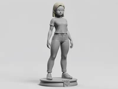 android 18 in jeans and t shirt