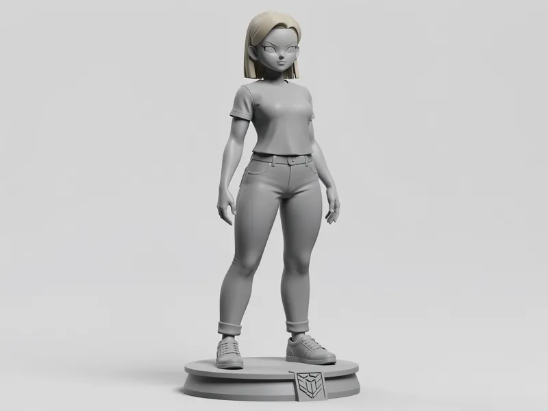 android 18 in jeans and t shirt