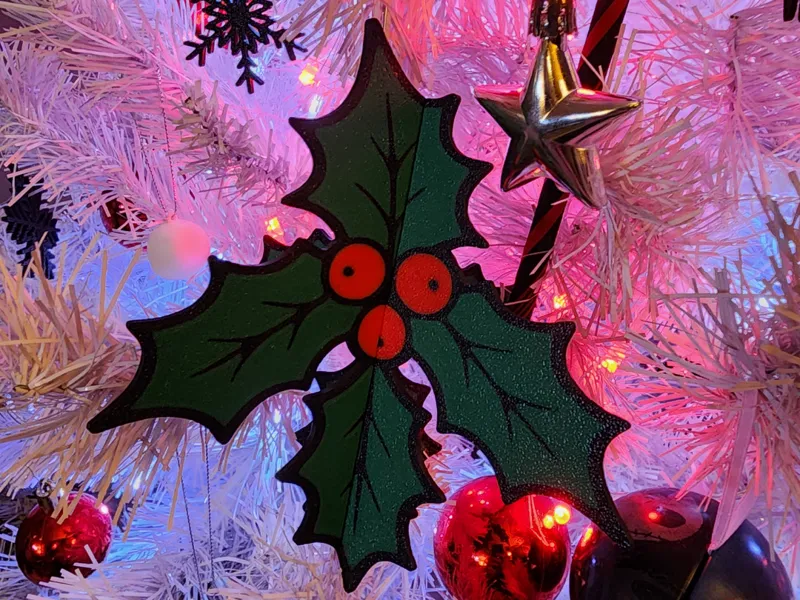 3D Christmas Holly Leaves Ornament