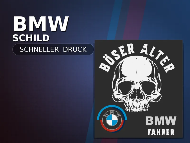 BMW „BÖSER ALTER“ Schild – Wanddeko