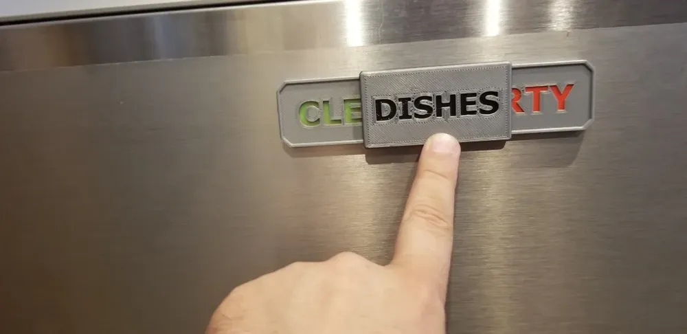 Clean Dirty Dishes Slider for Dishwasher by Sockbubbles - MakerWorld