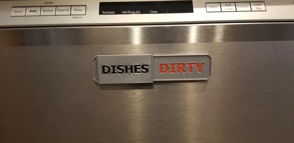 Clean Dirty Dishes Slider for Dishwasher by Sockbubbles - MakerWorld