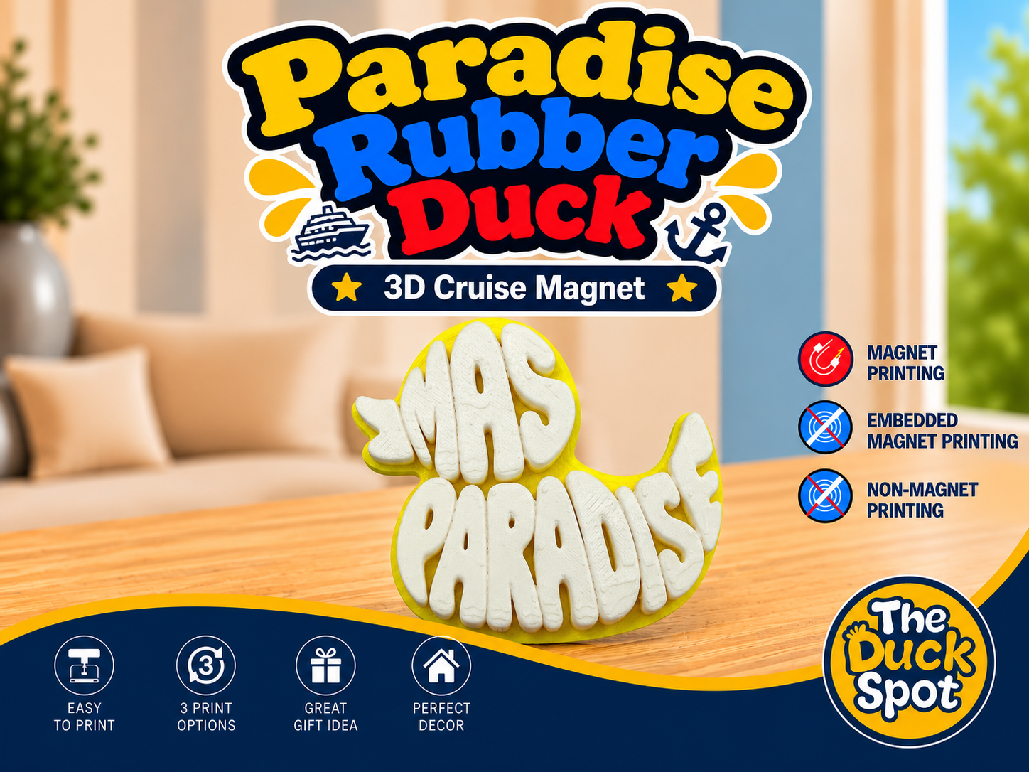 Margaritaville at Sea Paradise Cruise Duck Magnet 3D model