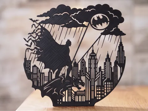 Letrero o emblema decorativo: The Dark Knight's Guardian - Batman — referencia de MakerWorld