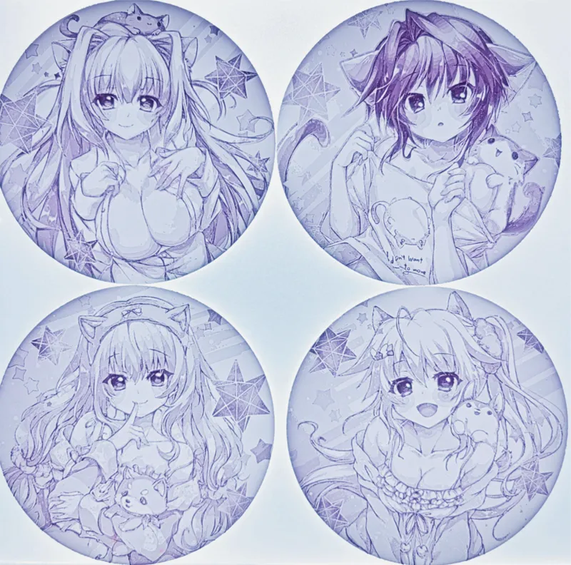 【9-nine】人物徽章挂件，游戏人物浮雕饰品