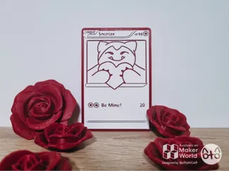 Snorlax Custom Valentines Card - “Be Mine!”