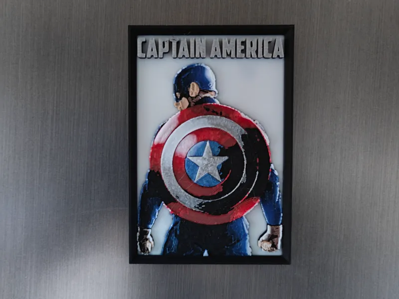 Captain America movie poster fridge magnet