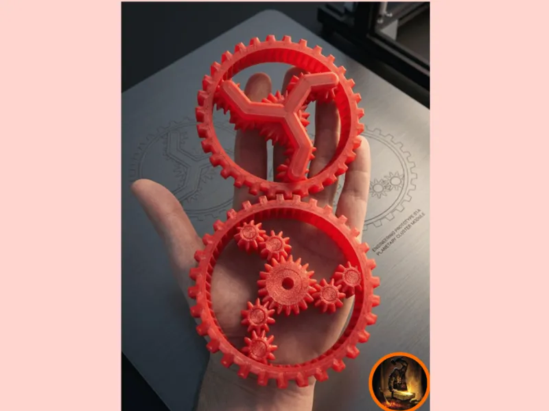 Print-in-Place Planetary Gear Cluster - Fidget