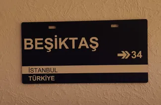 BESIKTAS Street Sign/Strassenschild/Sokak tabelasi
