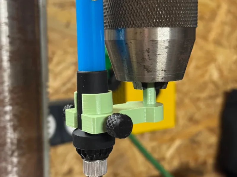 Drill press heat insert adapter for soldering iron