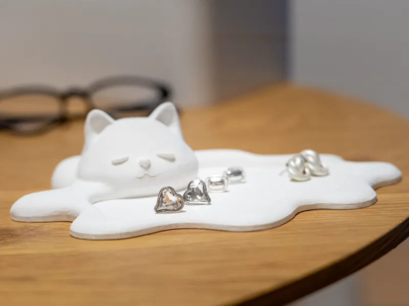 Liquid Cat Tray| Cute Sleeping Cat Catch-All Dish