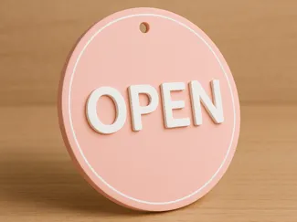 OPEN Business Door Sign Plate