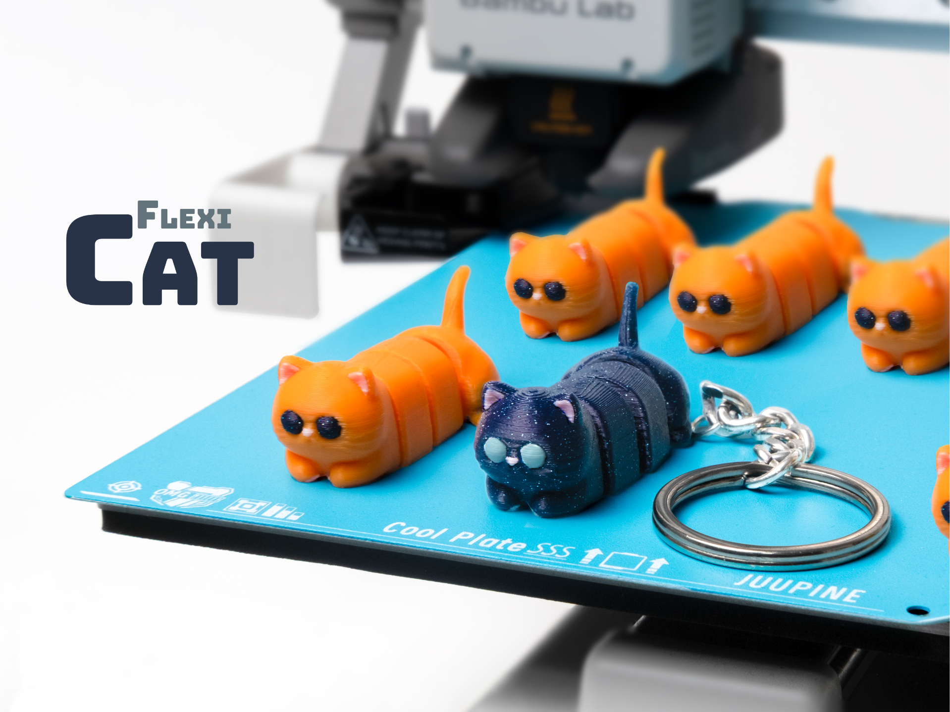 Flexi cat- Keychain