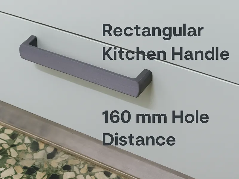 Rectangular Kitchen Handle – 160 mm Hole Distance