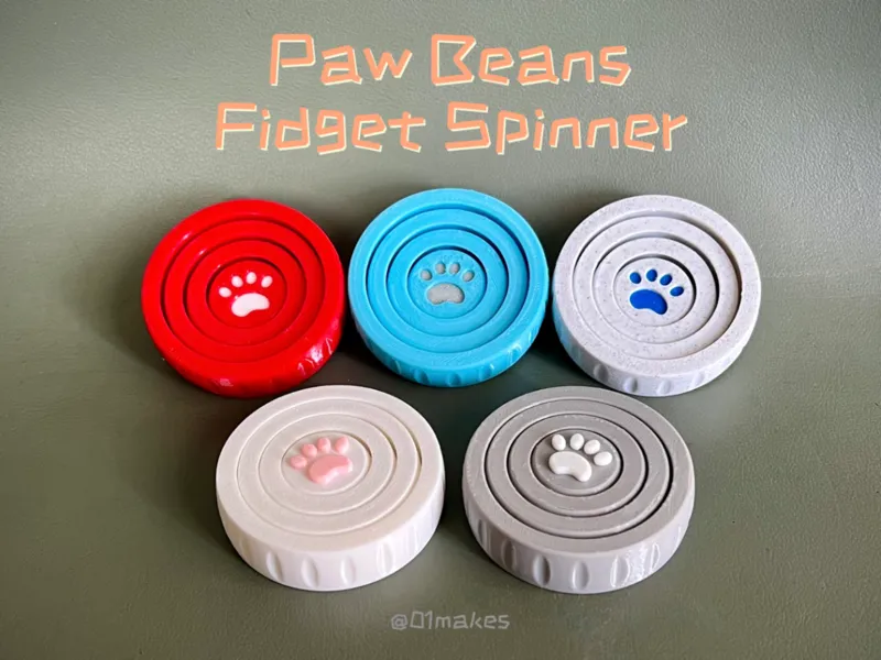 Fidget Spinner Paw Toe Beans