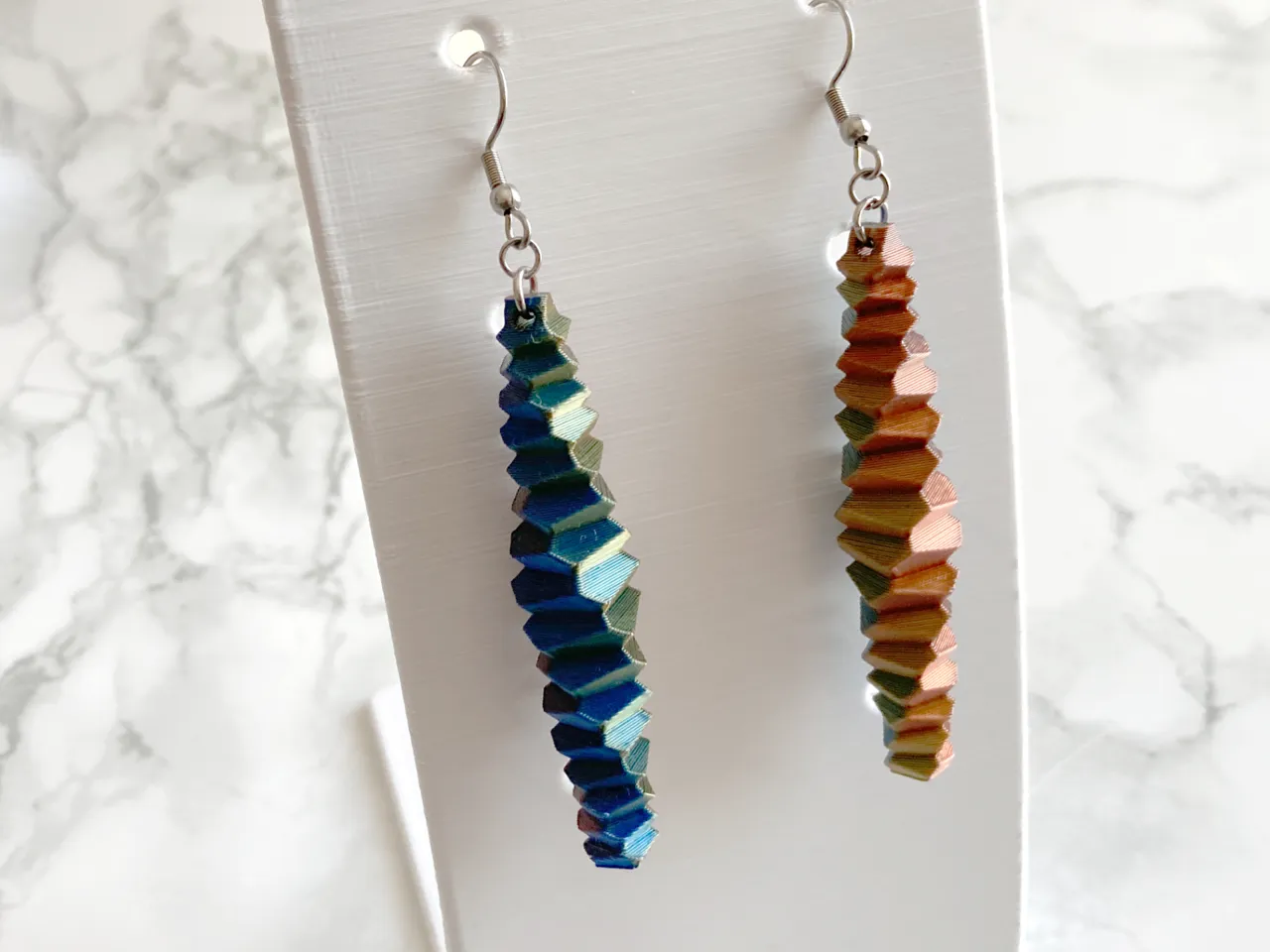 Stacked Faceted Earrings view 4