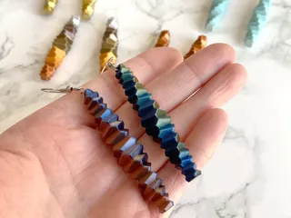 Stacked Faceted Earrings