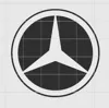 Mercedes Logo 0.2mm layer, 5 walls, 15% infill