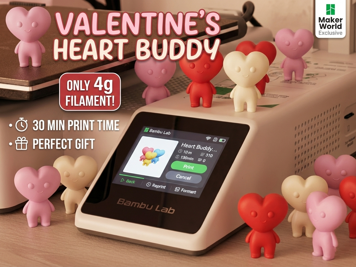 3D Min Heart Buddy  (Only 4g!)