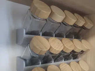 Wall-Mounted Spice Rack for Pepco Glass Jars