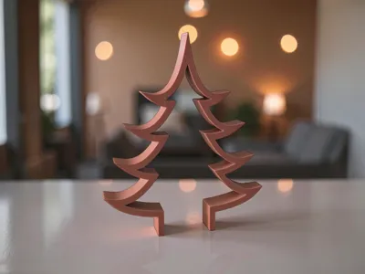 Minimalist 3D Printed Christmas Tree Decoration