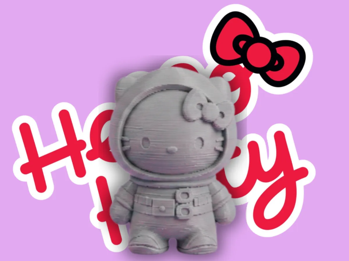 Hello Kitty Rocketship Hello Kitty Astronaut – Cute Space Figurine - Free 3D Print Model ...