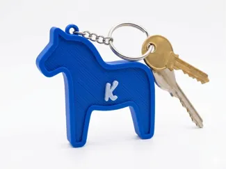 Customizable Dala Horse Keychain