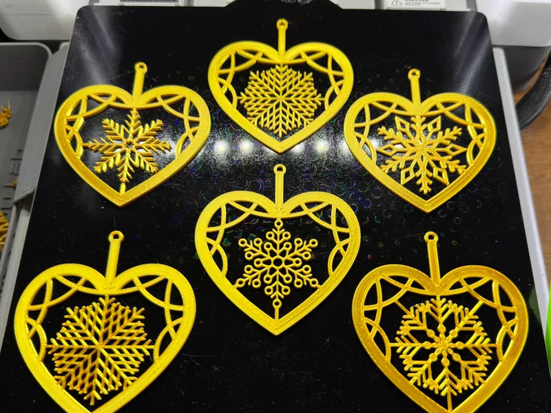 Christmas heart snowflakes tree hanging ornaments