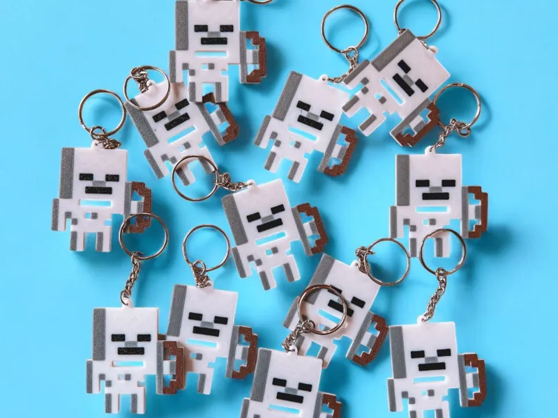 Minecraft Skeleton Keychain