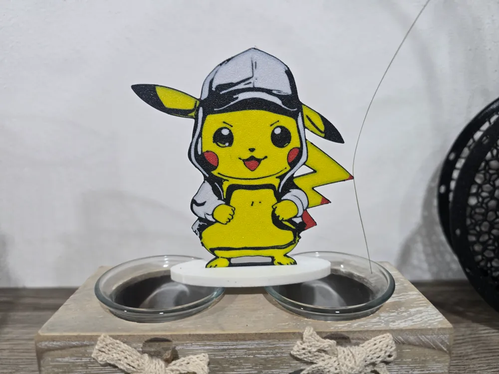 Picachu 2d Cute Pikachu pokemon 2d decor - Free 3D Print Model - MakerWorld